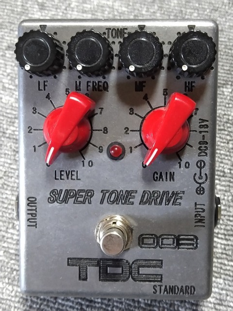 【1円スタート】 TDC 003 SUPER TONE DRIVE ギター用 エフェクター オーバードライブ SUPER TONE DRIVE drive standard 取扱説明書・元箱付！！