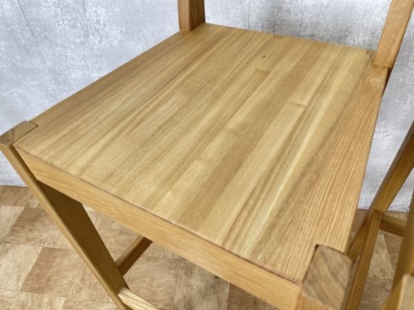 MUJI 無印良品 ASH HIGH CHAIR ハイチェア タモ材 38×48×100cm 2客