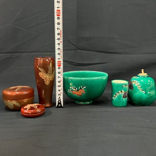 c614 黒中棗 菊蒔絵 岡本陽斎 木箱 茶道具 古物 | Mercari