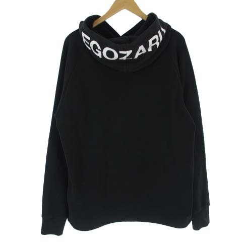 EGOZARUエゴザルエンブレムオーバーサイズパーカーМブラック美品黒