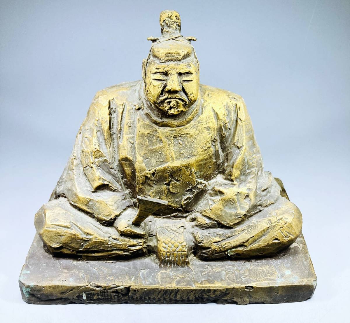 彫刻家 北村西望 作 文化勲章受章作家 徳川家康 家康公 銅像 置物 希少