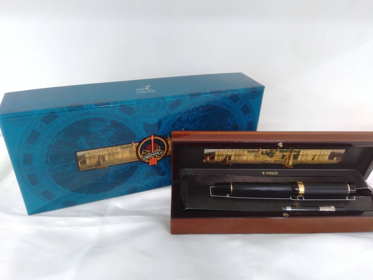 PARKER パーカー デュオフォールド グリニッジ 万年筆 ペン先18K 750 
