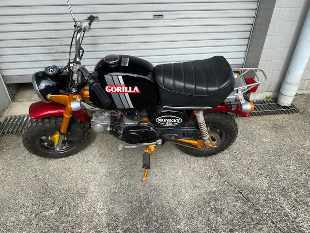 ホンダ モンキー ゴリラタンク ゴリラシート装着Z50J ガレージ保管車
