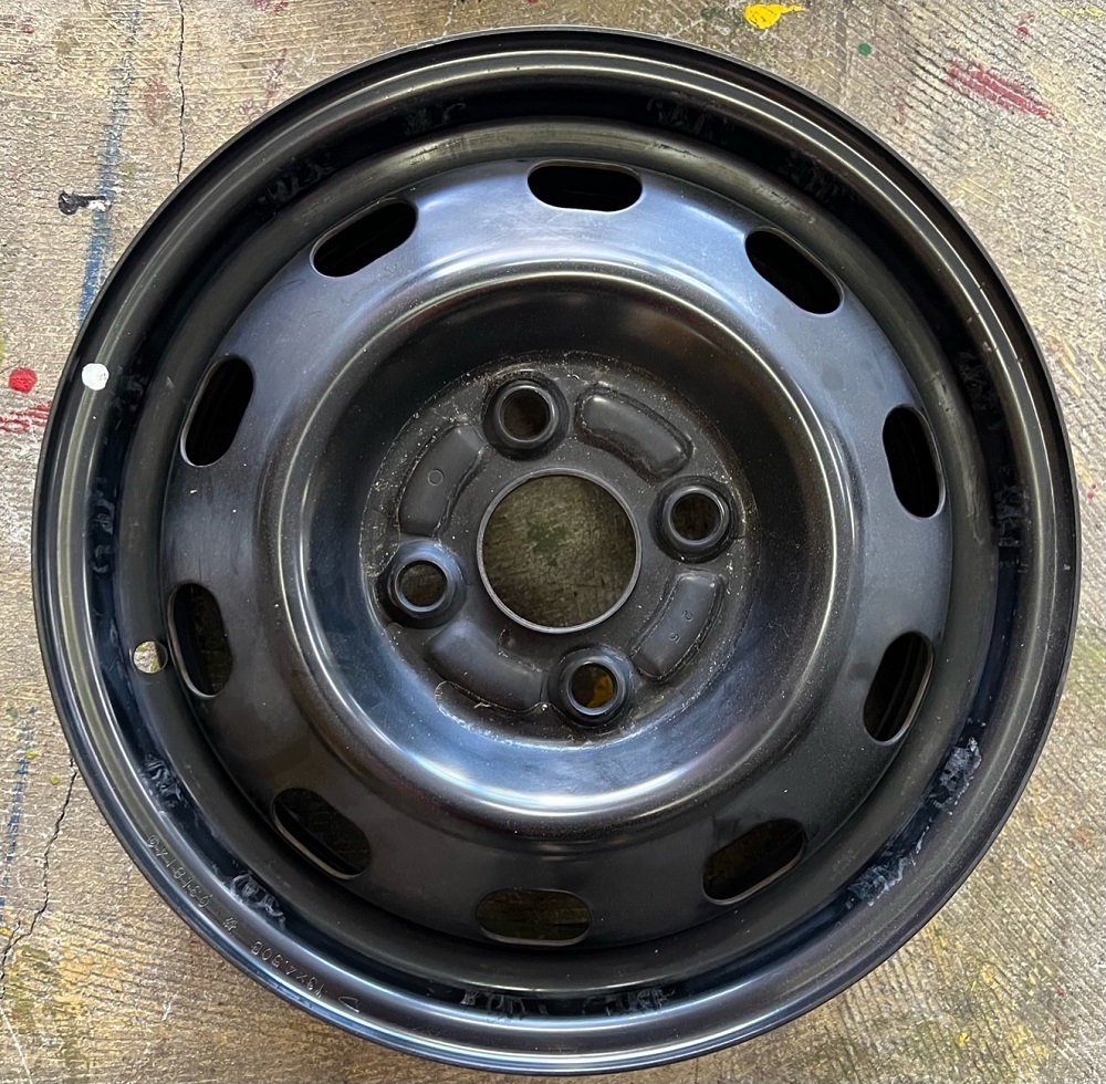 【純正品】　ダイハツ　アトレースチール　13ｘ4.5J 100-4+45　ハブ経54ｍｍ（実測） 純正 13インチ アトレー S320G 13×4.50B ホイール2本セット★13&frasl;4.5J&frasl;100&frasl;4H&frasl;+45★即納