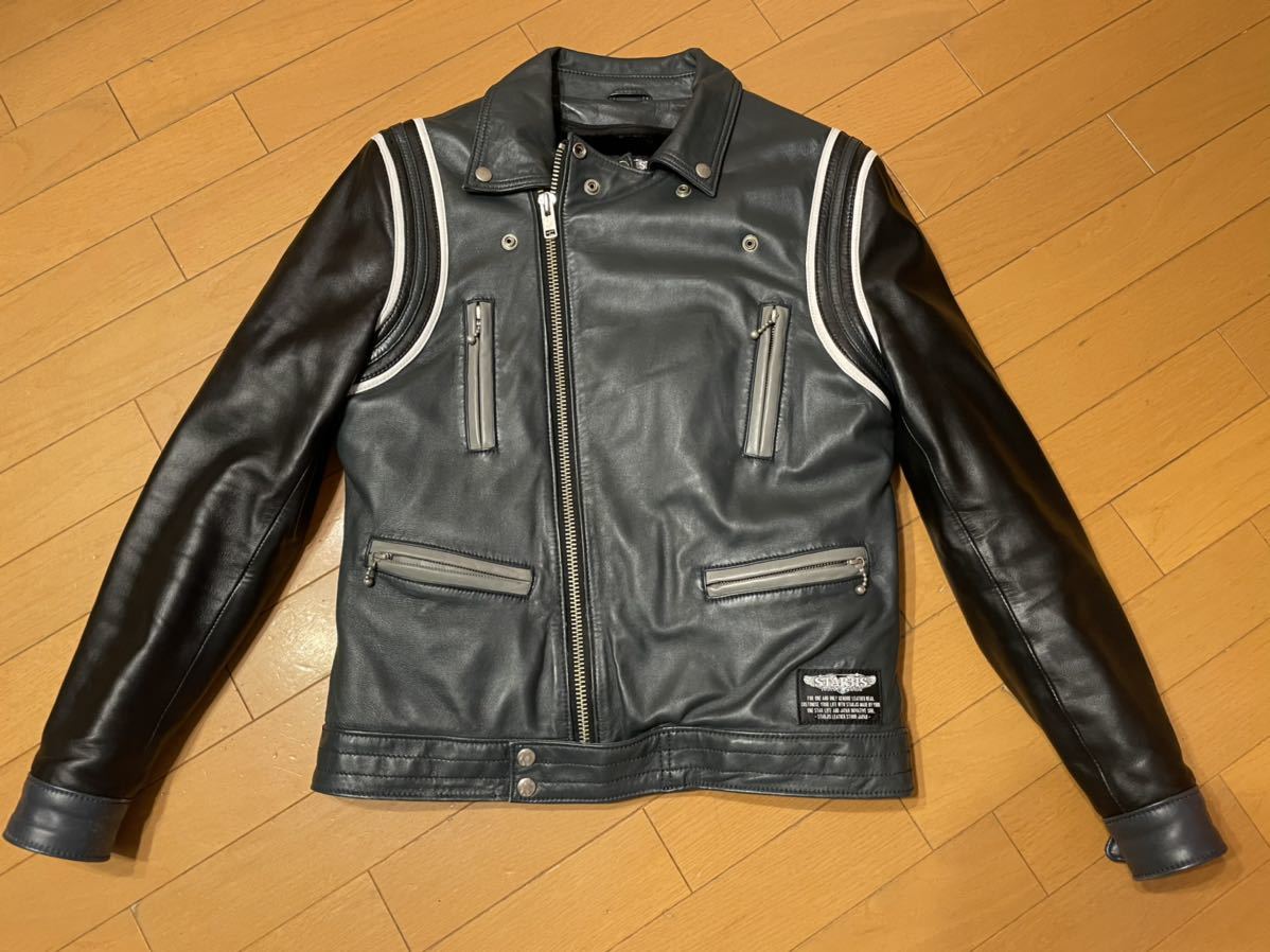 UK ダブルライダース ロンジャン スタジャン 革ジャン オーダー品 一点