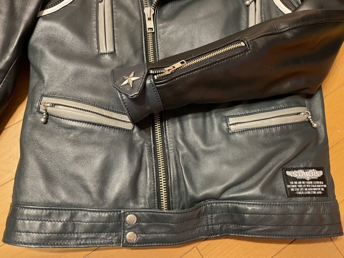 レザー ライダース ヴィンテージ ルイスレザー ショット 666 ロンジャン UK ダブルライダース ロンジャン スタジャン 革ジャン オーダー品 一点