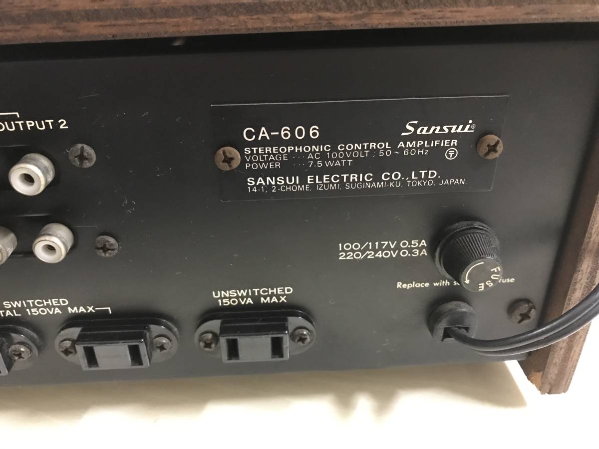 サンスイ プリアンプ CA-606 動作良好品 【公式通販】