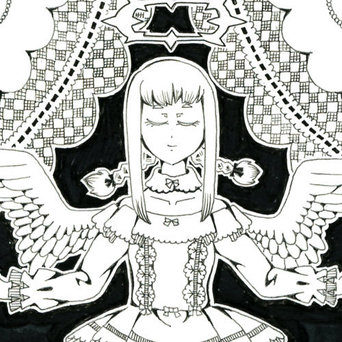 アナログイラスト 手描き ペン画「天使」 e3c7b36e-1fdb-4ce0-8aaf-