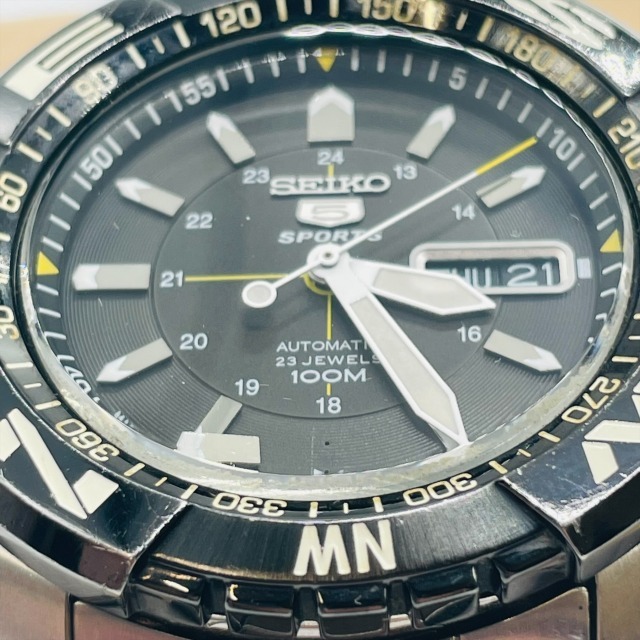 1円！SEIKO セイコー 5スポーツ 7S36-04M0 自動巻き メンズ 100m防水