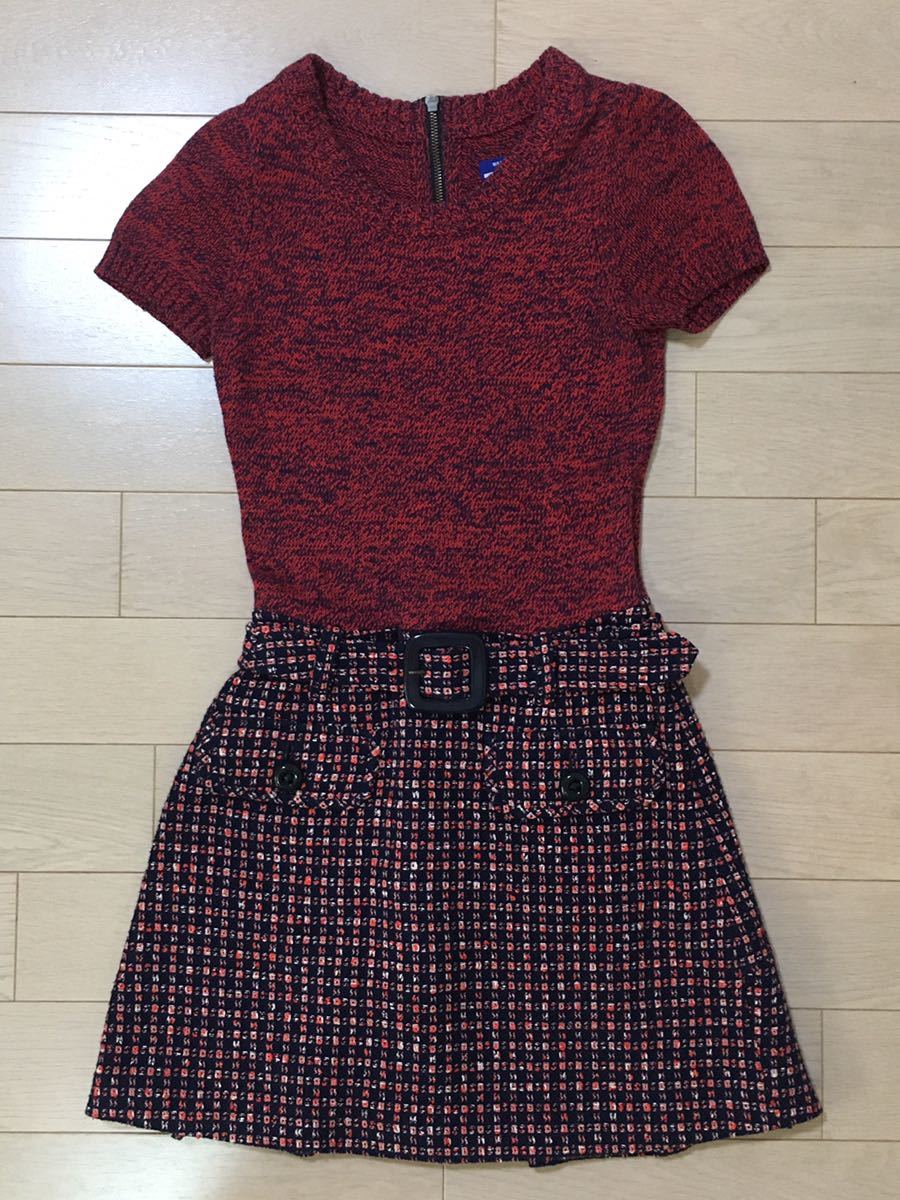 00s BURBERRY ブルーレーベル ドッキングワンピース チェック Y2K