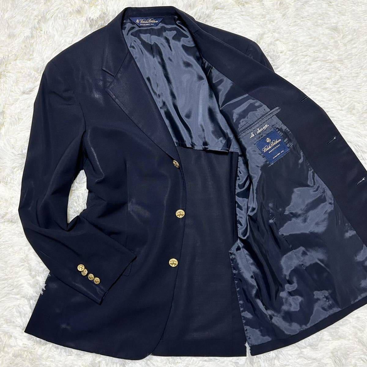 品質保証，人気セール 黄金に輝く金ボタン BROOKS BROTHERS ブルックスブラザーズ モヘア混 アウター テーラードジャケット 紺ブレザー メンズ ネイビー(Lサイズ)｜売買されたオークション情報、yahooの商品情報をアー Lサイズ