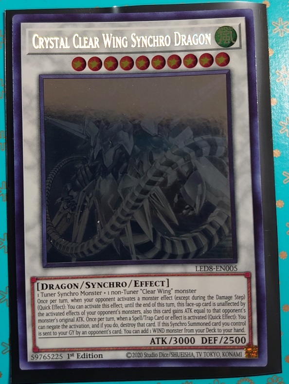 遊戯王 英語版 1st LED8-EN005 クリスタルクリアウィング・シンクロ