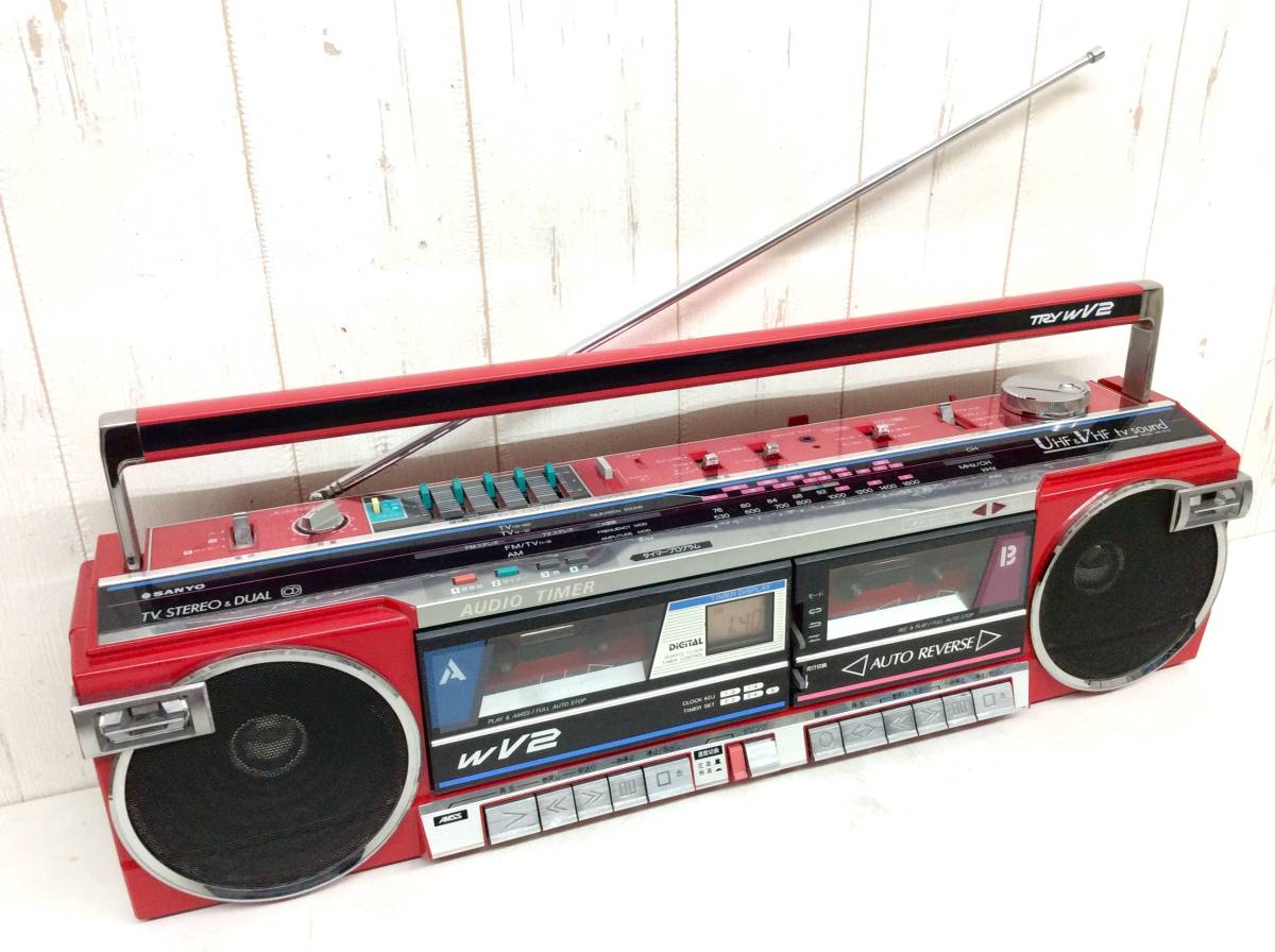 昭和レトロ 【 SANYO Wラジカセ TRY WV2 】 MR-WV2 サンヨー 中古品
