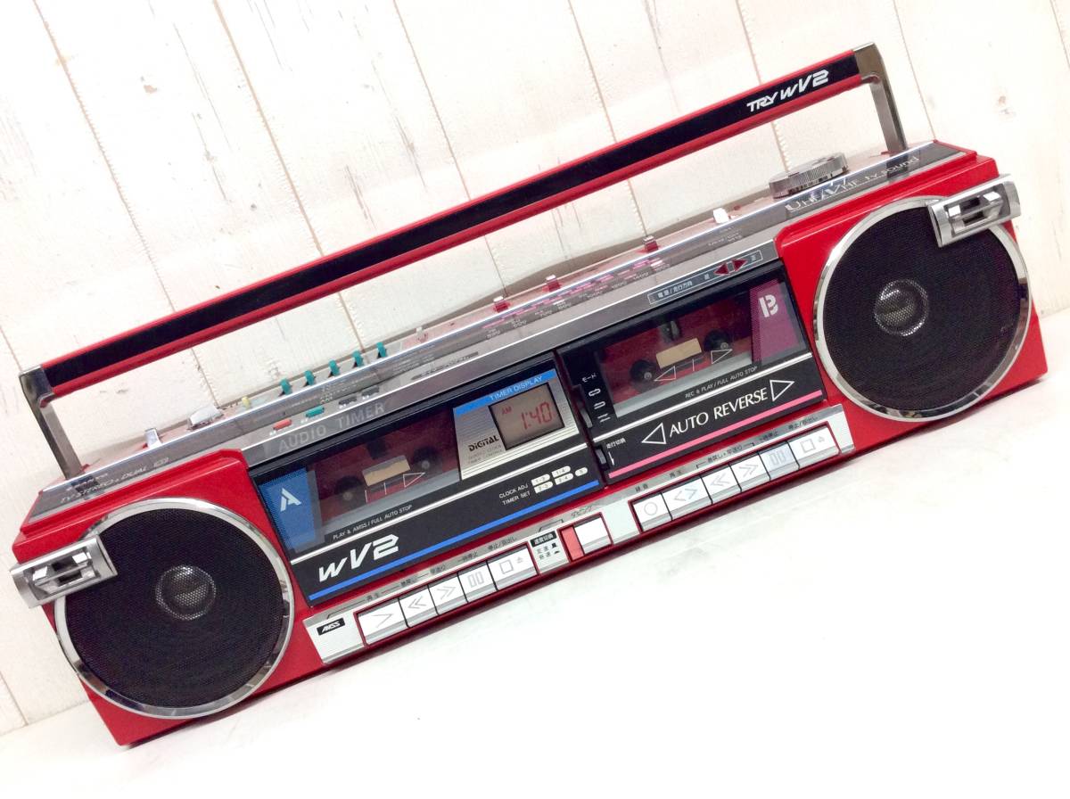 昭和レトロ 【 SANYO Wラジカセ TRY WV2 】 MR-WV2 サンヨー 中古品