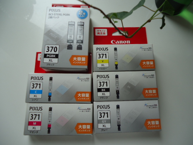 低価，新作登場 Canon キヤノン純正品 大容量 BCI-370XL PGBK/BCI-371XL BK/BCI-371XL C/BCI-371XL M/BCI-371XL Y/BCI-371XL GY 6箱セット 訳あり(キヤノン)｜売買されたオークション情報、yahooの商品情報をアーカイブ公開 - オークフ キヤノン