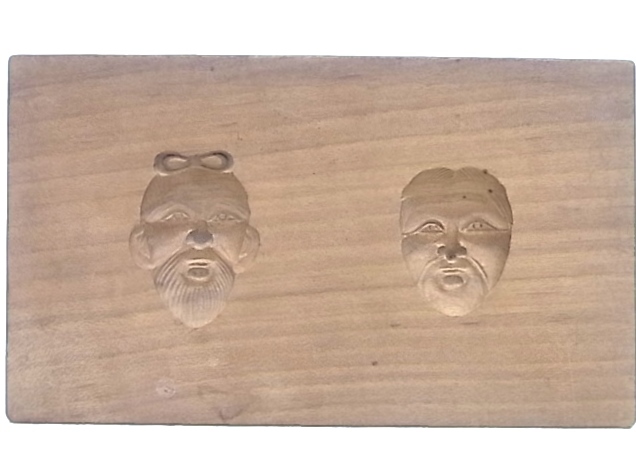 e9117　木製　菓子型　菓子木型　和菓子　落雁　和三盆　木枠　面