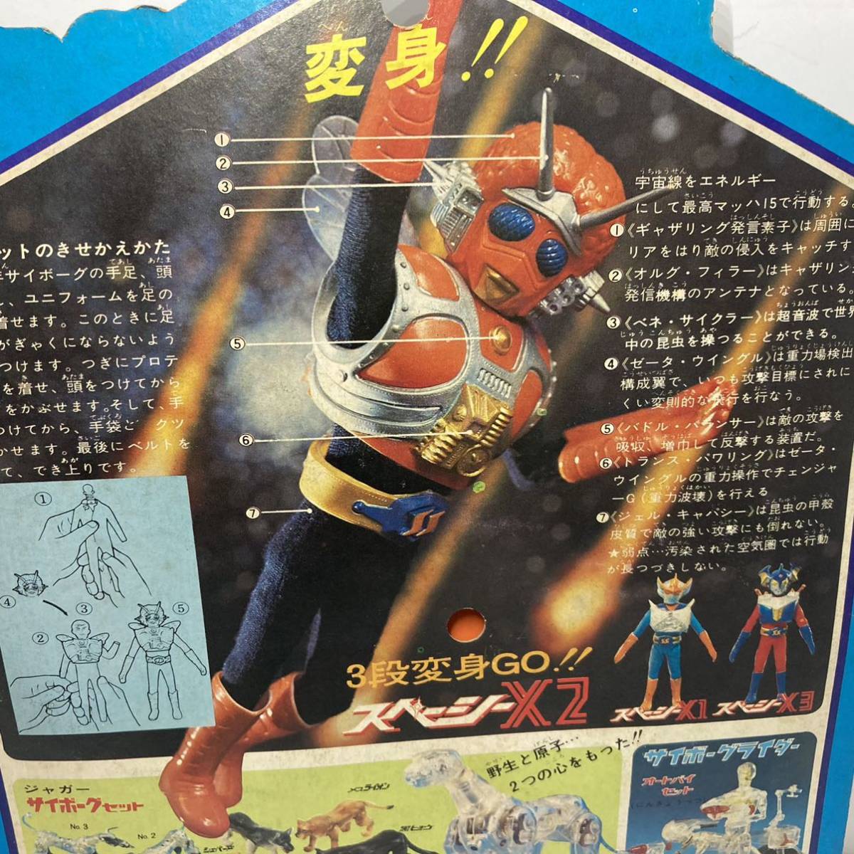 未開封】少年サイボーグ サイボーグ2号 変身セット スペーシーX2 旧 
