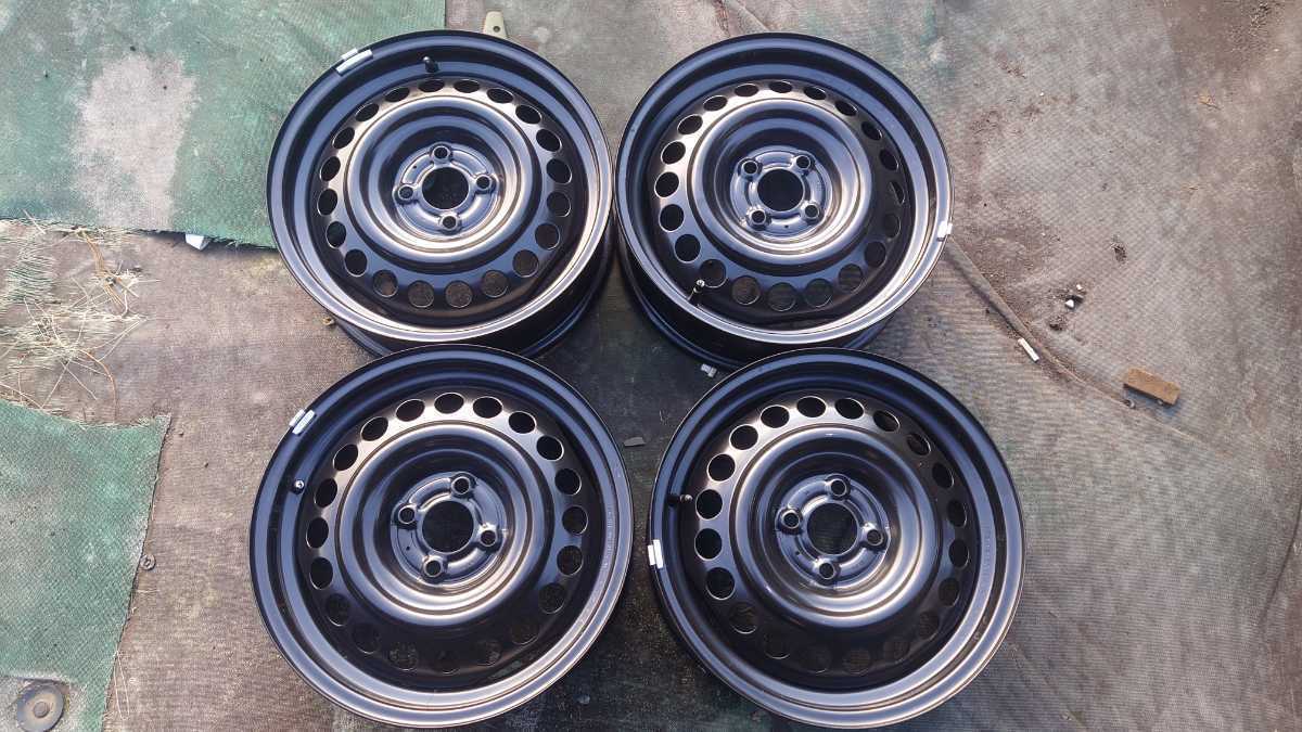 16インチ 4穴 鉄チン PCD100 5.5J スチール ホイール 純正 ノート E13 