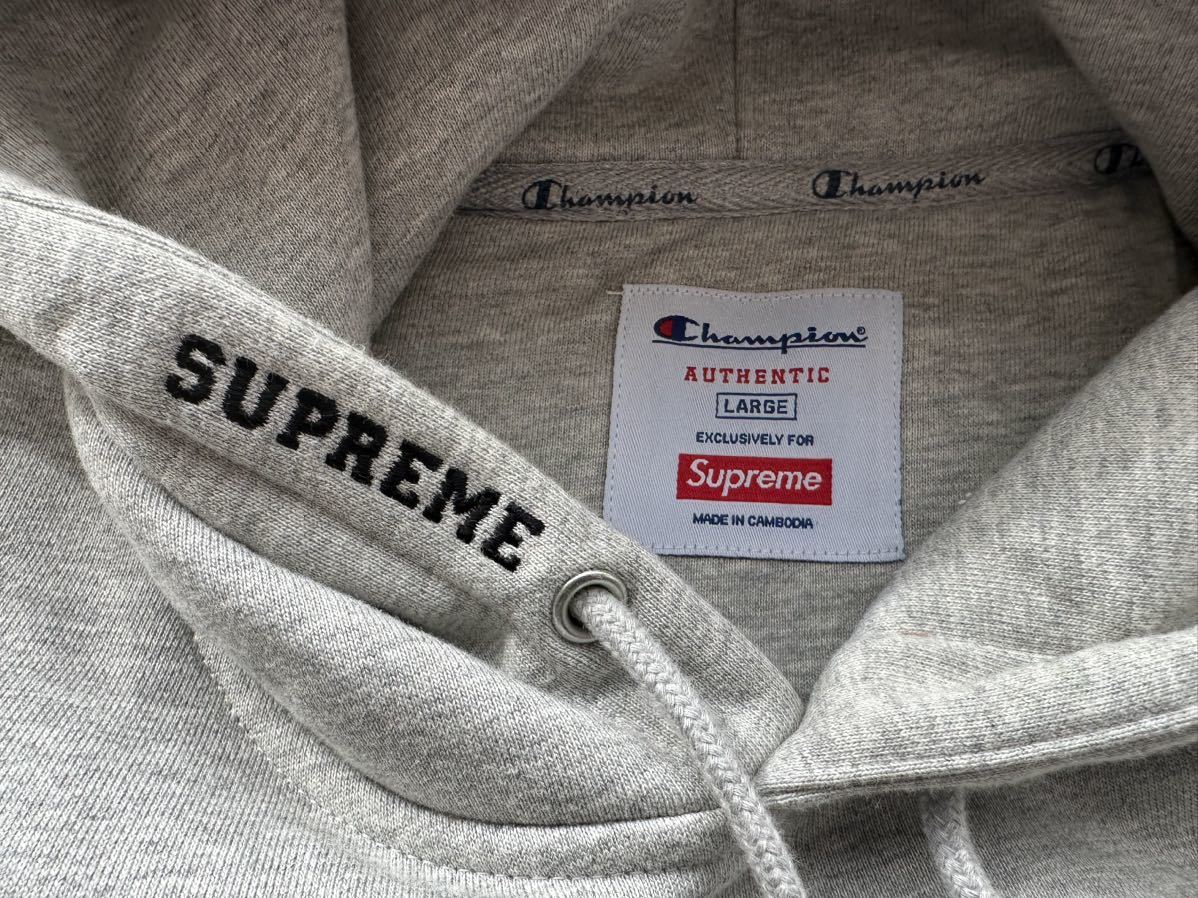Supreme × Championフーディー スウェットパーカー サイズL 中古美品 