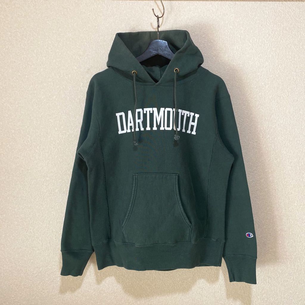 L】Champion USA製 dartmouth REVERSE WEAVE スウェットパーカー