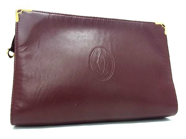 1円 カルティエ Cartier マストライン レザー 二つ折り 財布