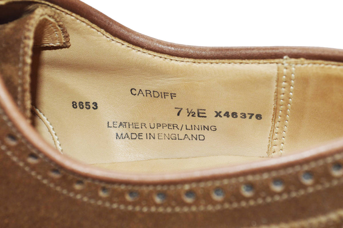 美品 クロケット&ジョーンズ SHIPS別注 7 1/2 E 26cm程度 CARDIFF 