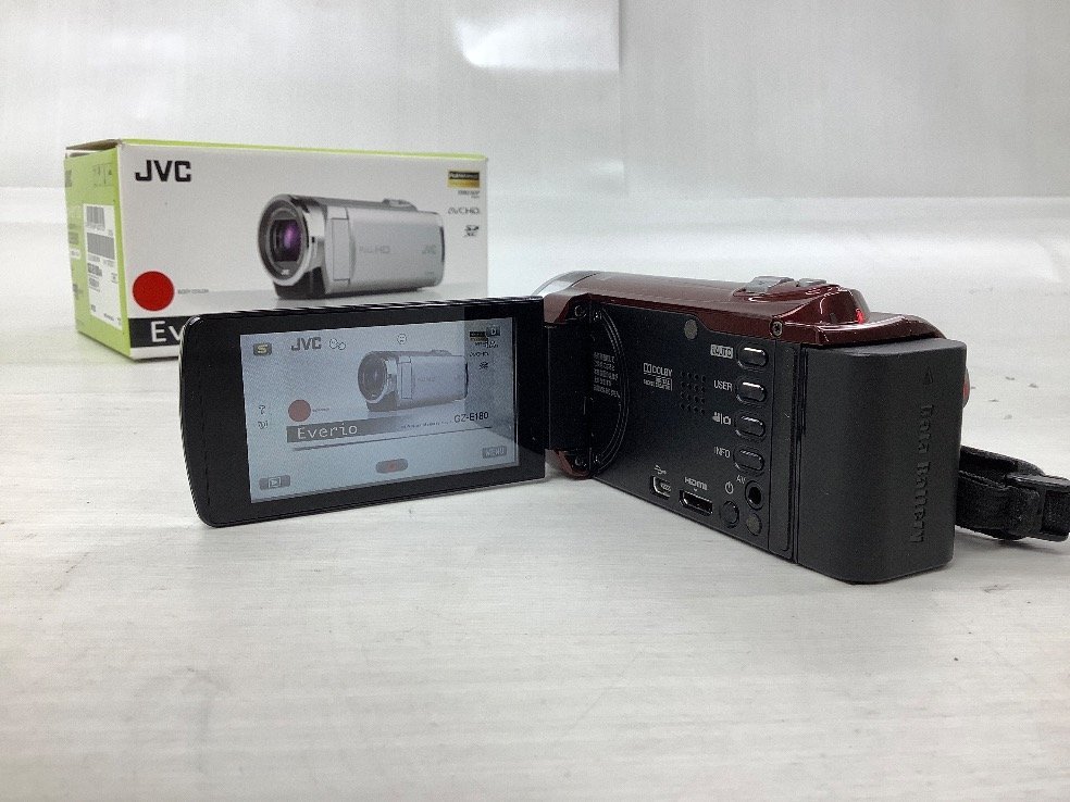 JVC ビデオカメラ Everio GZ-E180 録画/全ボタン確認済み バッテリー