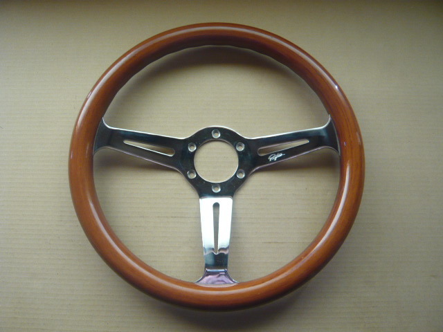 車/社外品/ステアリング/ハンドル木製 35センチ 車 ウッドステアリング