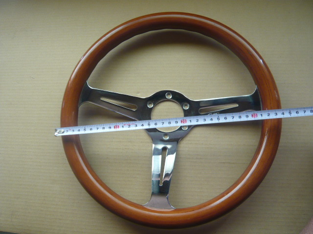 車/社外品/ステアリング/ハンドル木製 35センチ 車 ウッドステアリング