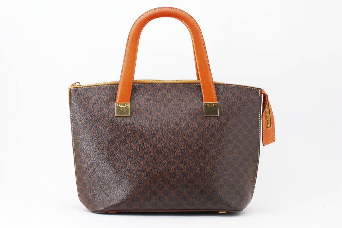 1円スタート CELINE ヴィンテージ セリーヌ マカダム PVC レザー 