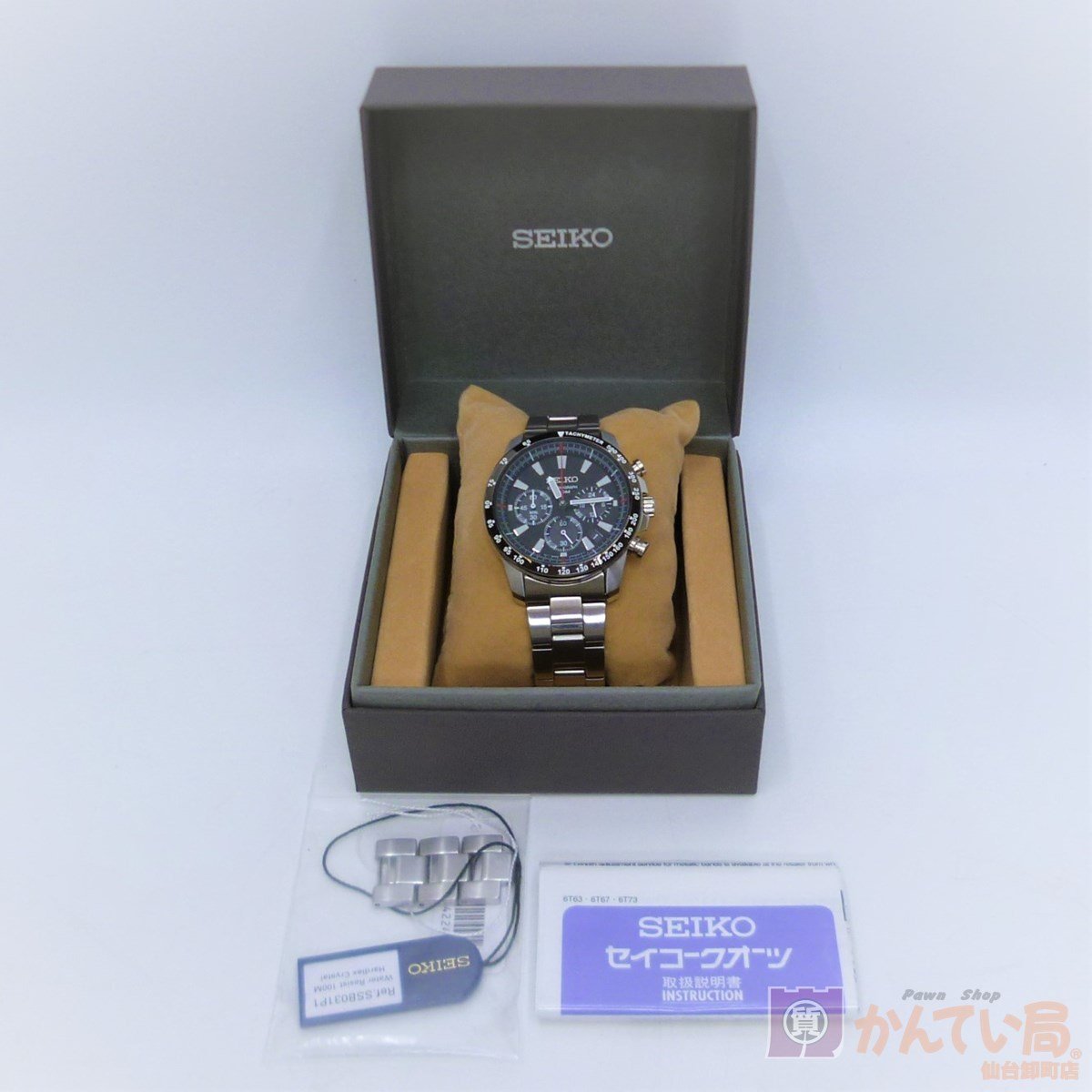 005]SEIKO 6T63-00D0 クォーツ クロノグラフ 腕時計 メンズ用 アナログ