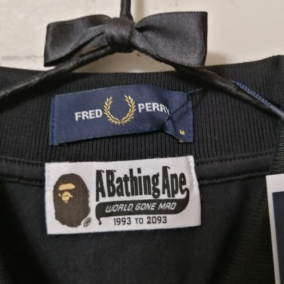 【新品】A BATHING APE×Fred Perry ポロシャツ M カモフラ A PERRY BATHING セール アウトレット ブラック
