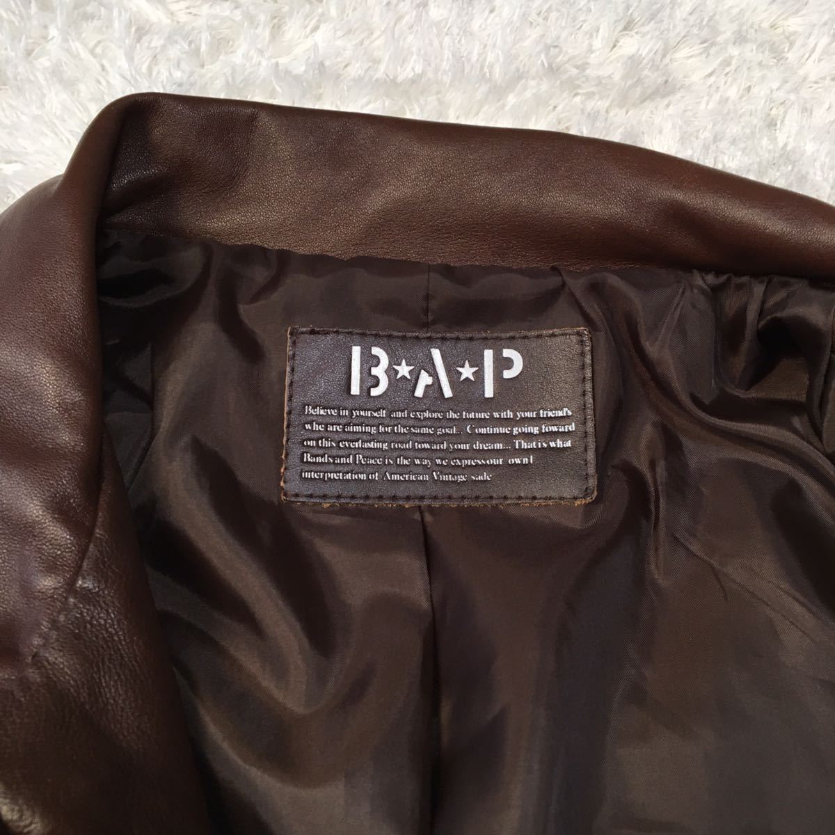 BAP『漂う風格』レザージャケット ライダースジャケット 革ジャン 