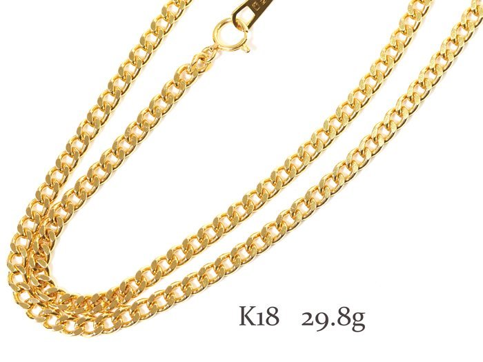 二面 喜平 ネックレス K18 750 50cm 50.2g 金 イエロー ゴールド