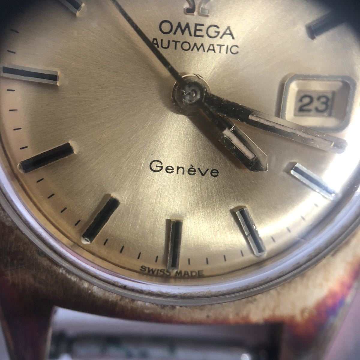 ジャンク 動作品 OMEGA Geneve オメガ ジェネーブ 自動巻き レディース