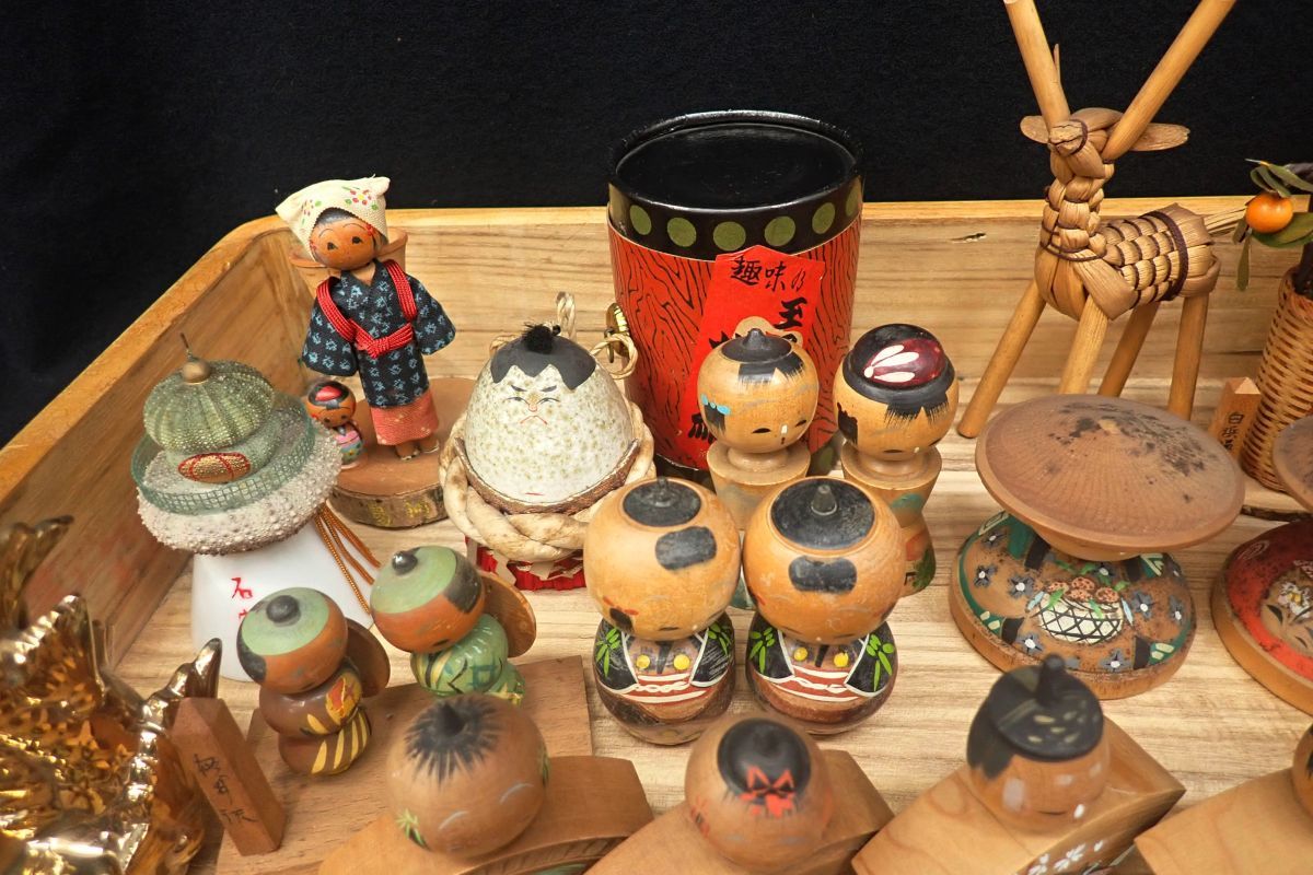 創作こけし 伝統こけし まとめ 置物 民芸品 こけし 徳永慎一