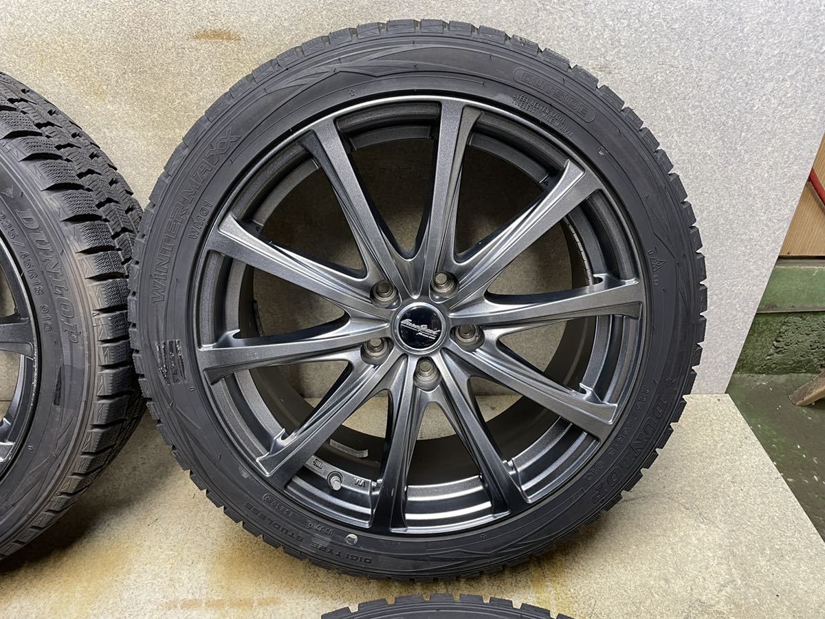225/45R18 (91Q) ダンロップ WINTER MAXX WM01 社外品 EuroSpeed 18 