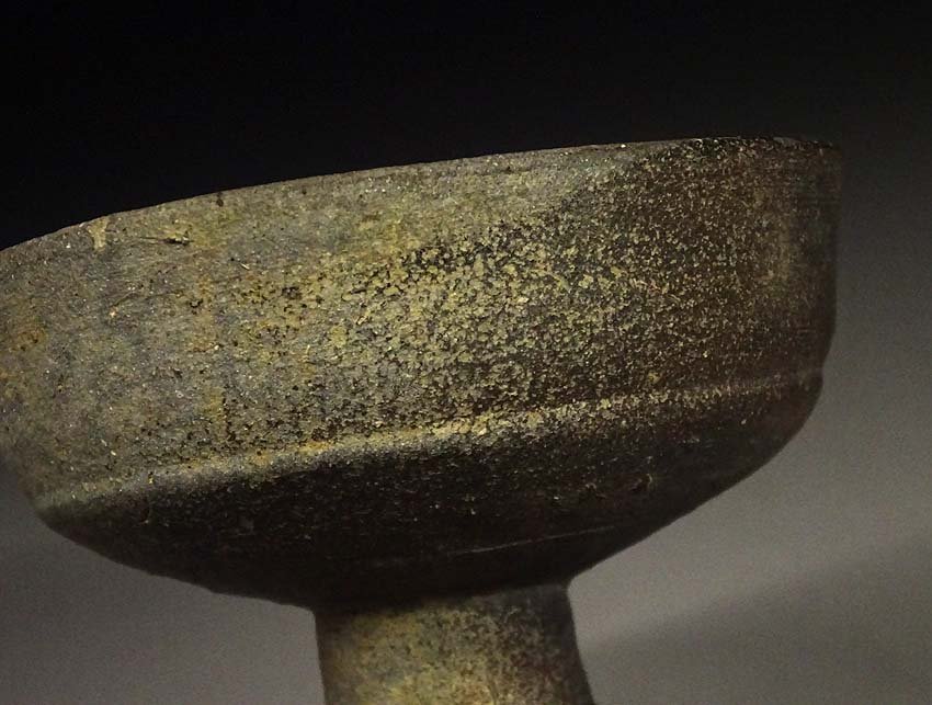 緑屋xi□ 時代物 須恵器 新羅 高坏 土器 発掘 i9/9-6376/29-