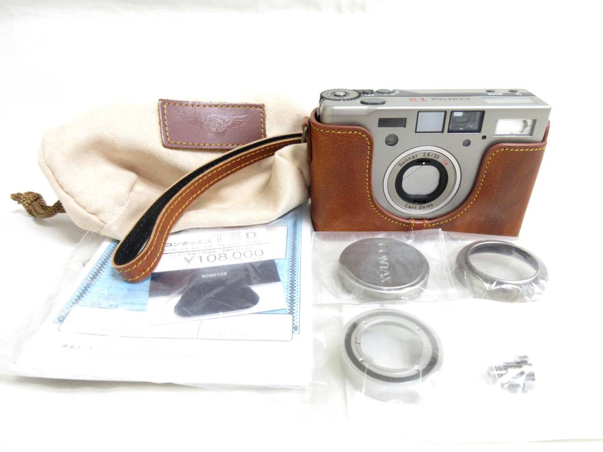 Sonnar Contax Silver T3 35mm f&frasl;2.8 Mint In Box] T3D T* Single Zeiss Top Compact Tested