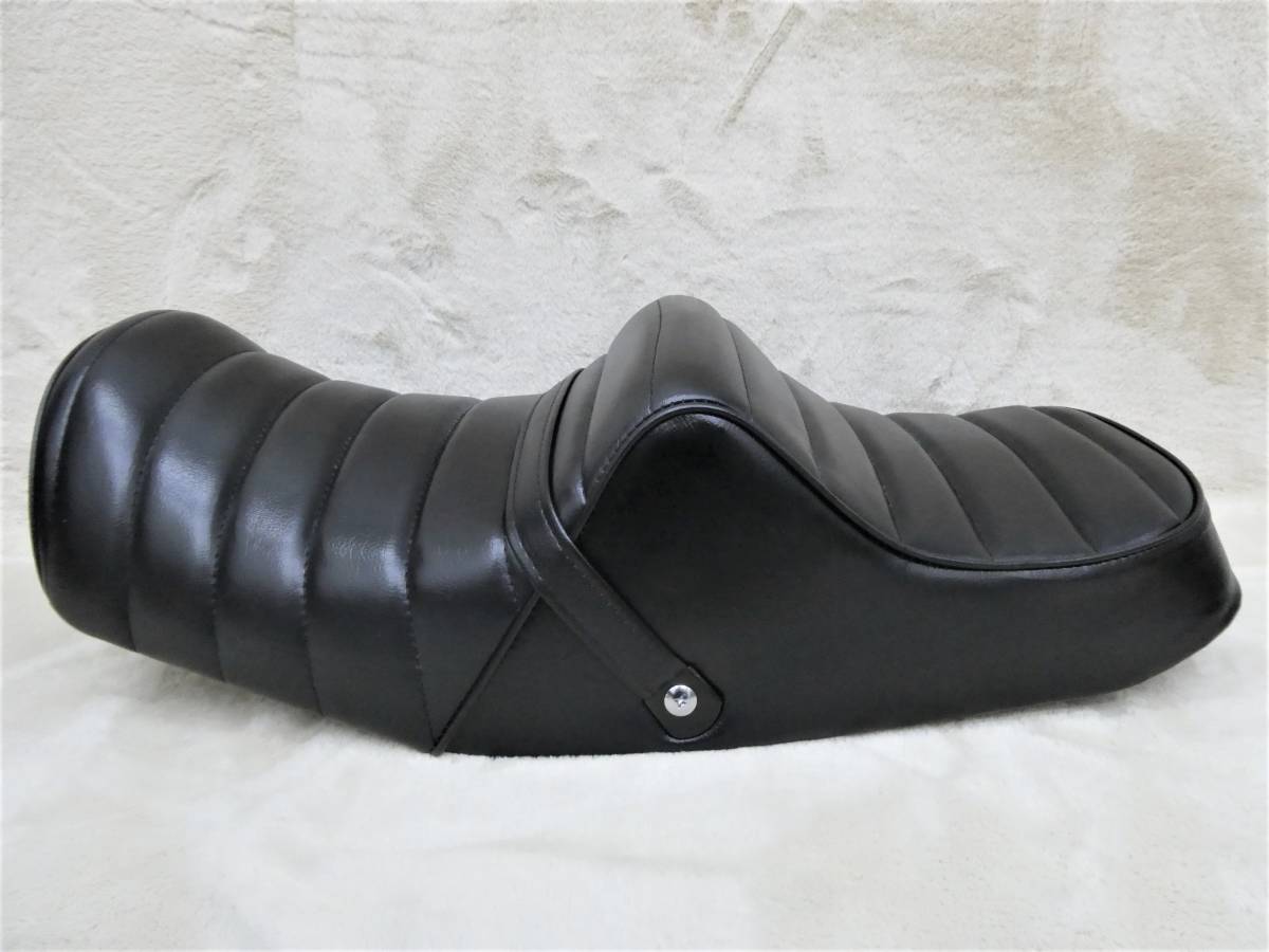 XJR400 前期 ラクダシート 黒皮/ブラック あんこ抜き 完成品 4HM ～96らくだ XJR400R タックロールシート タンデム ベルト 旧車 外装