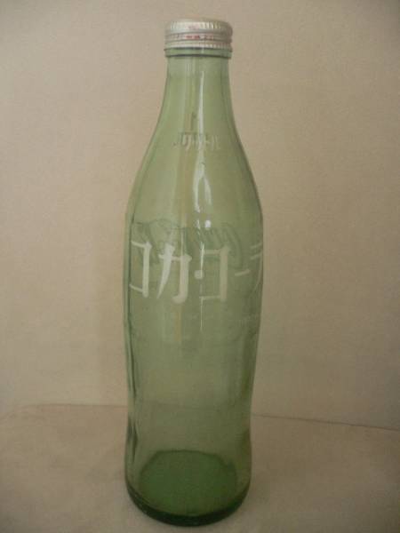 コカ・コーラ　初代?1リットルビン　1L　中古レトロ　空き瓶栓付_2