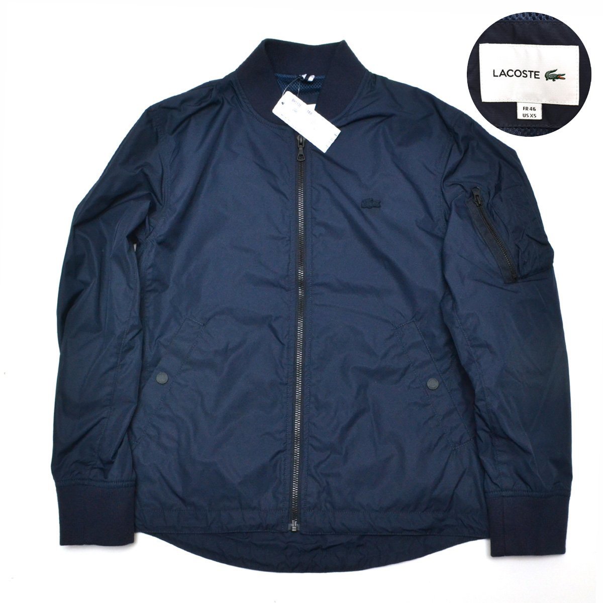 未使用 定価25300円 LACOSTE ラコステ BH113E ナイロンブルゾン MA-1 