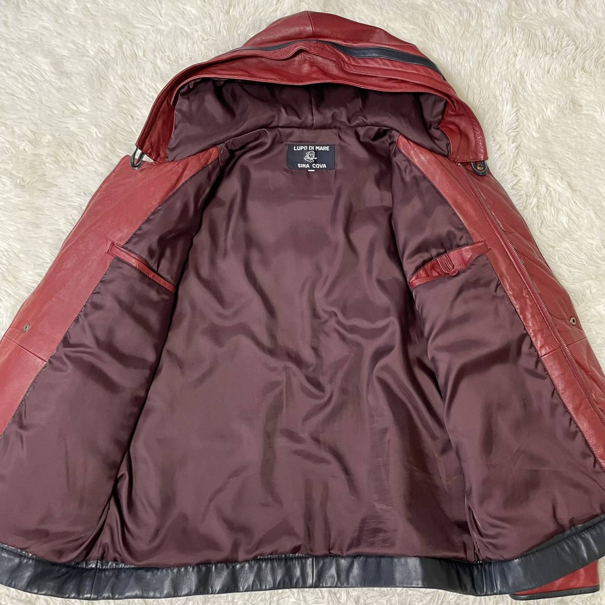 希少XL！シナコバ【極上ラムレザー】SINA COVA フード レザー