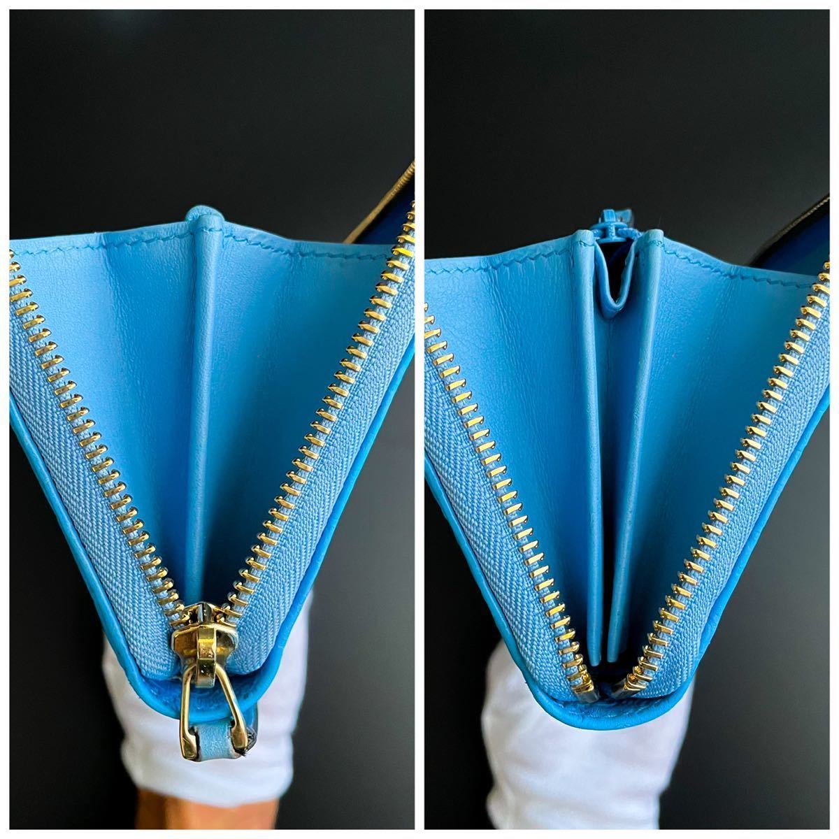 1円【極美品・希少カラー】GUCCI グッチ 長財布 ラウンドファスナー