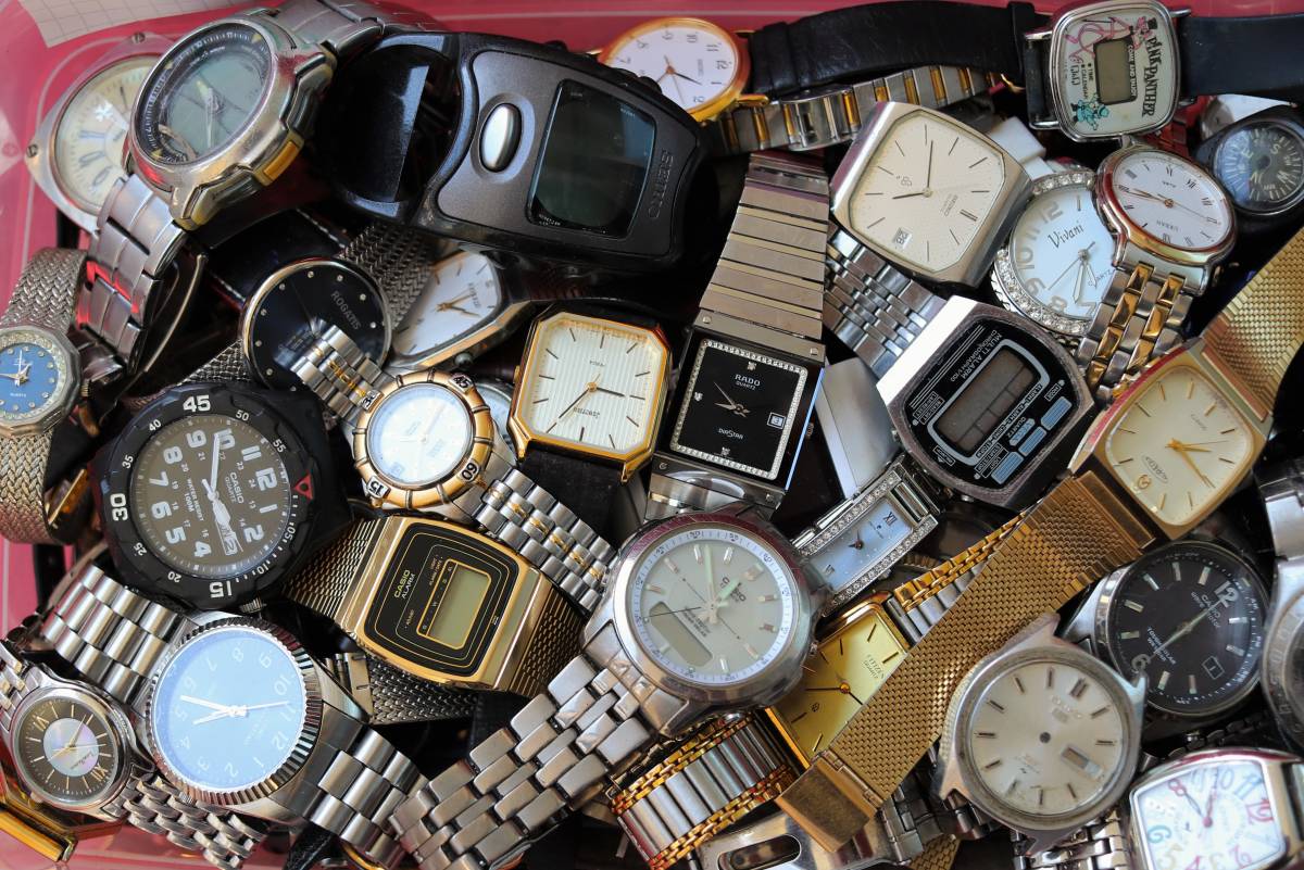 ジャンク時計等【1円～】大量20kg超 まとめ OMEGA BAUME＆MERCIER RADO