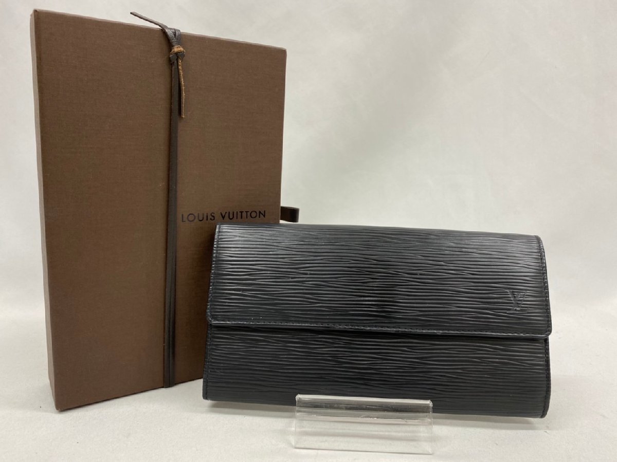 新作登場，大得価 Louis Vuitton ルイヴィトン エピ ポルトフォイユ サラ ノワール 長財布 財布 レディース メンズ M63742(エピライン)｜売買されたオークション情報、yahooの商品情報をアーカイブ公開 - オークファ 服飾小物