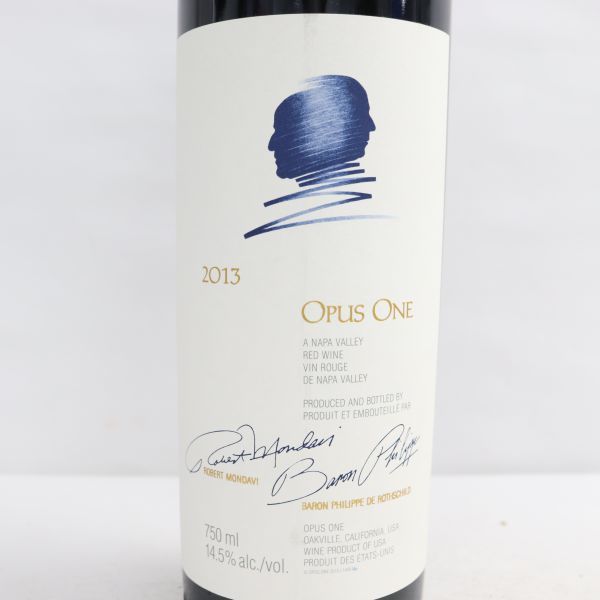 OPUS ONE（オーパスワン）2013 14.5％ 750ml ※ラベル汚れ有 F22J210001