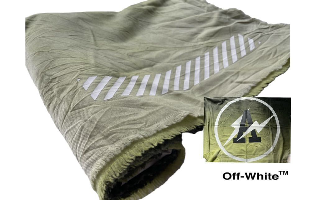 限定 レア OFF-WHITE × fragment design BLANKET / green 限定 レア OFF-WHITE × fragment design BLANKET / green