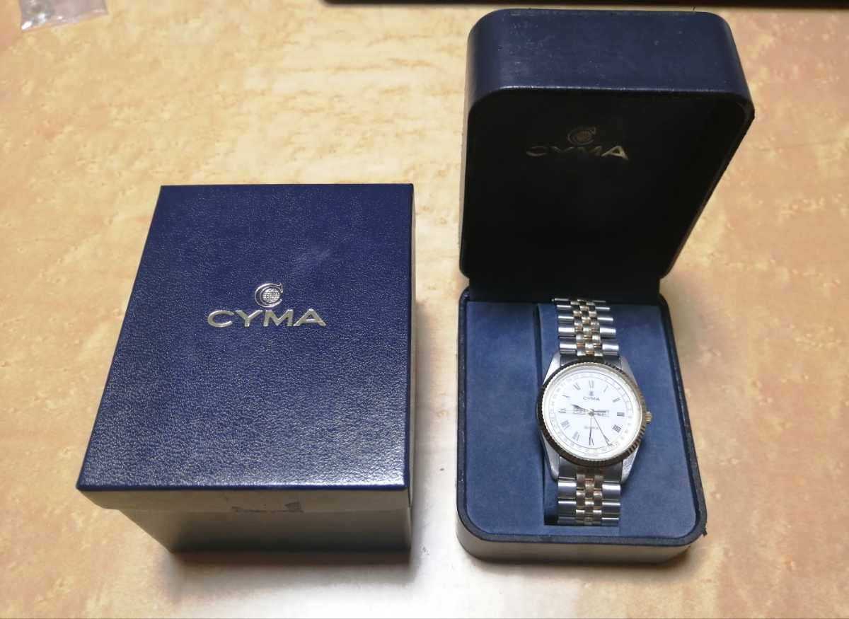 CYMA　腕時計 クォーツ レトロ　コンビ　シーマ