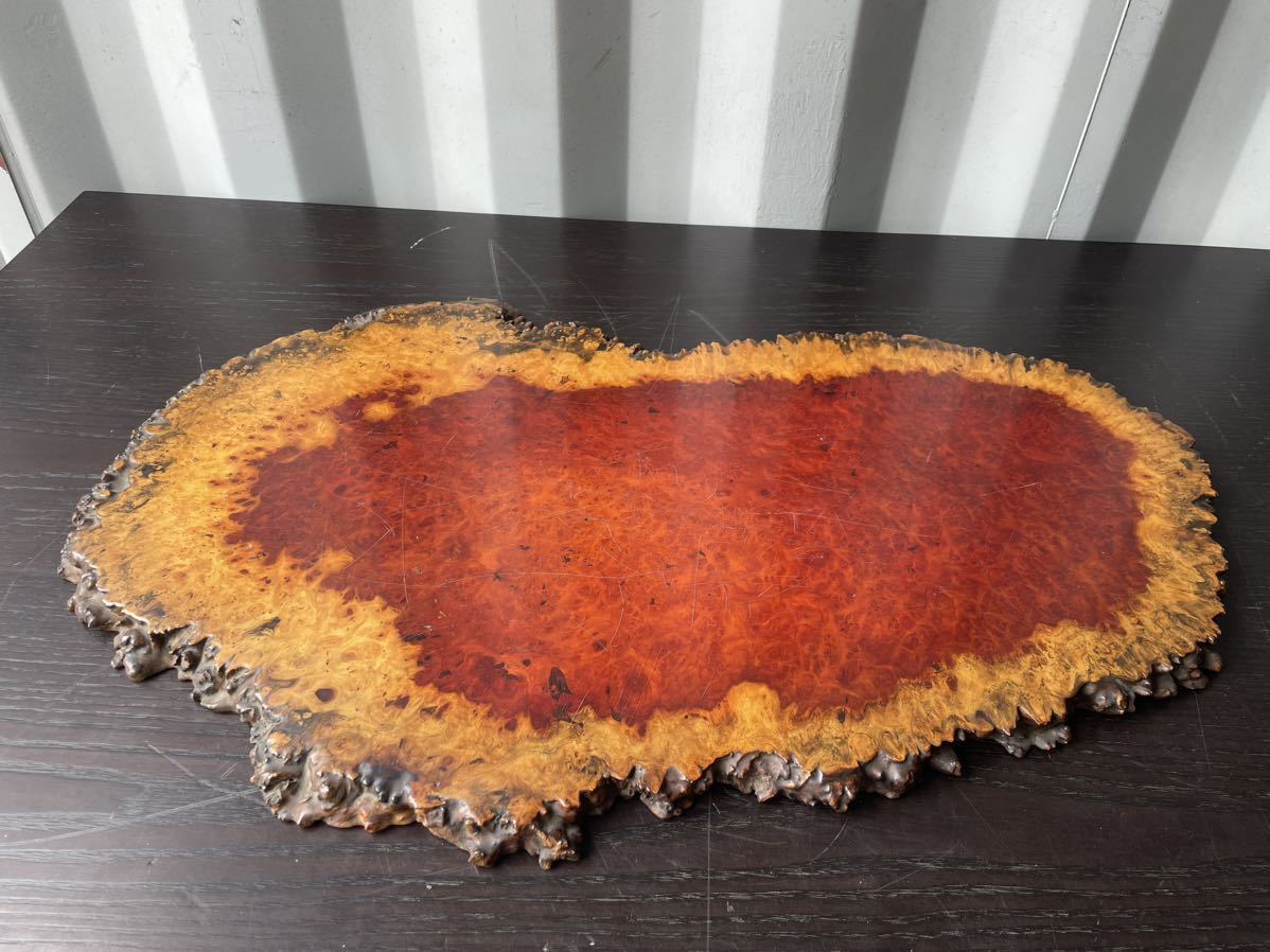 中古品☆花梨 一枚板 瘤 葡萄 杢 唐木敷板 花台 飾台 盆栽台 全長81cm 板厚2cm 花台 葡萄杢 玉杢 盆栽 閑寂堂旧家蔵出時代 敷板&frasl;花台&frasl;香炉台